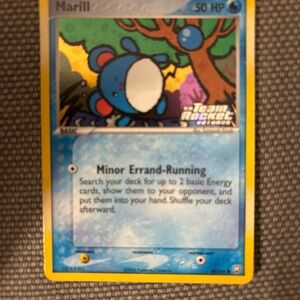 Pokemon Team Rocket Marill Card - Blue and Yellow